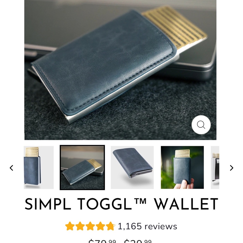 Blue and Gold Card Holder